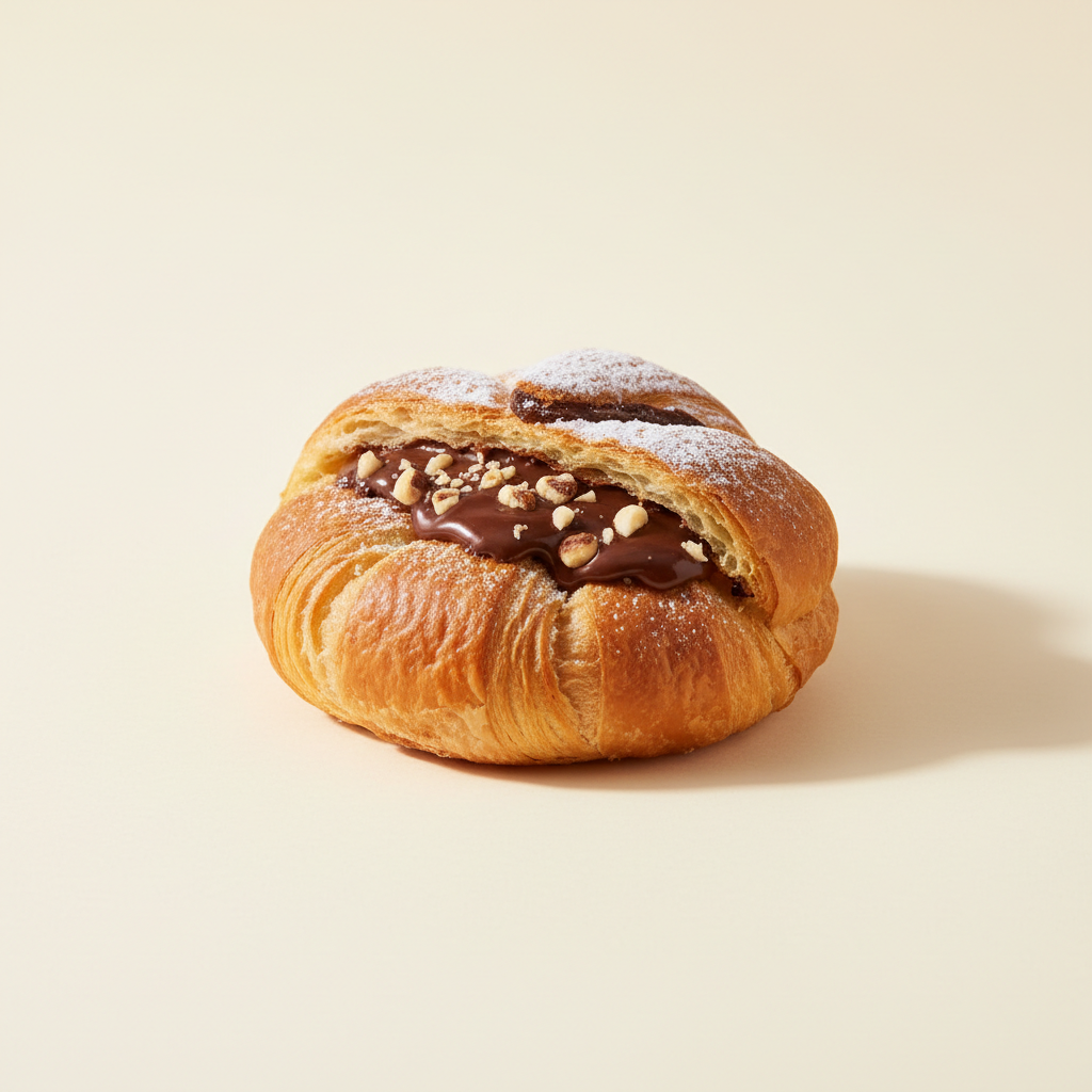 Cocoa and Hazelnut-Filled Croissant Bridor 90g - Box of 40 product image